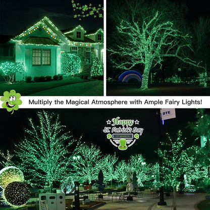 suddus Green Christmas Lights, 33ft 100 LED String Lights with Remote, Green Fairy Lights Battery