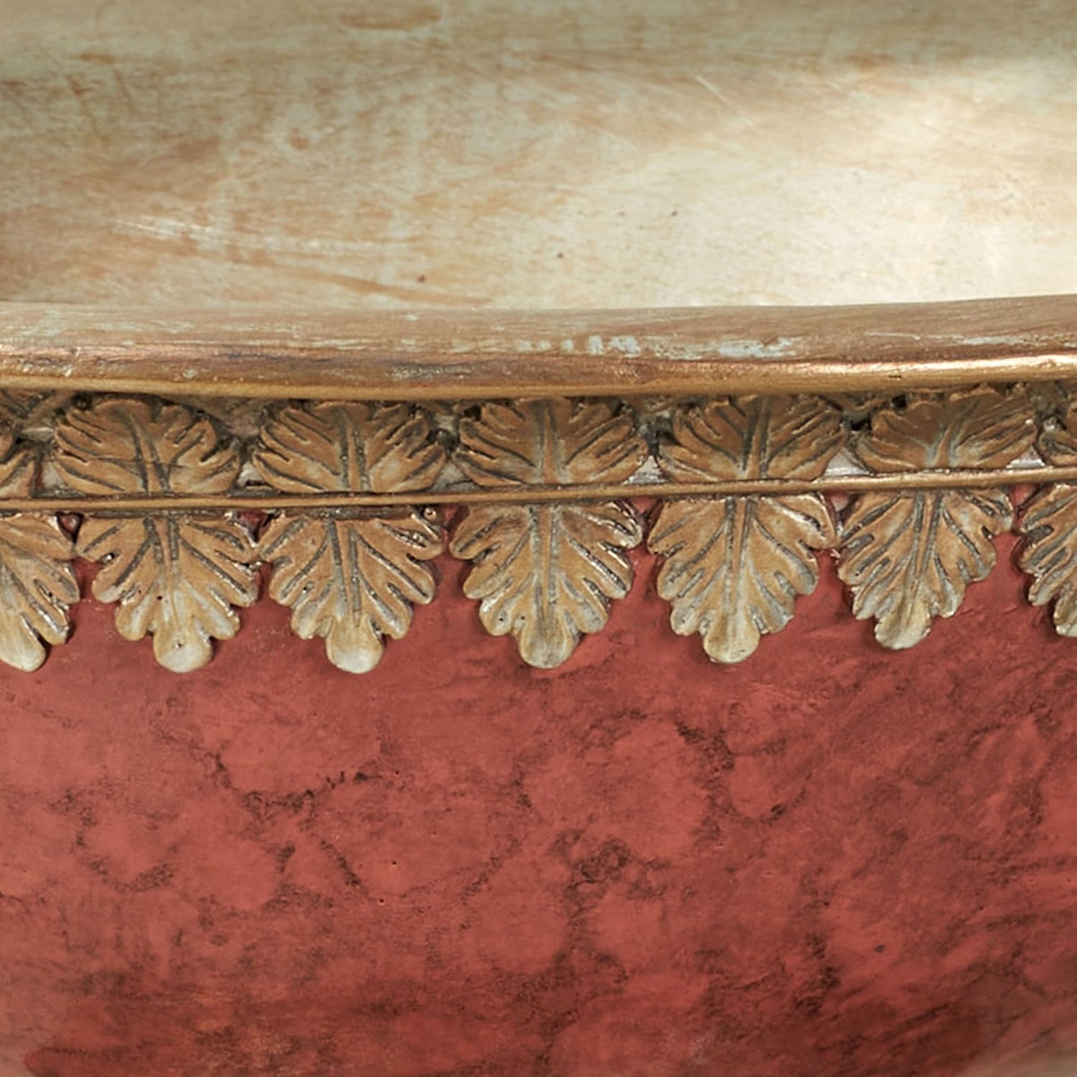 Touch of Class Cambria Cinnabar Marbled Traditional Centerpiece Pedestal Bowl Table Decoration