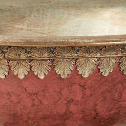 Touch of Class Cambria Cinnabar Marbled Traditional Centerpiece Pedestal Bowl Table Decoration