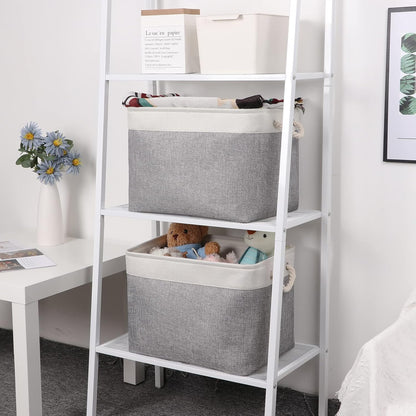 Bidtakay Storage Baskets for Organizing Large Storage Bins for Shelves 2 Pack 16x12 in Fabric