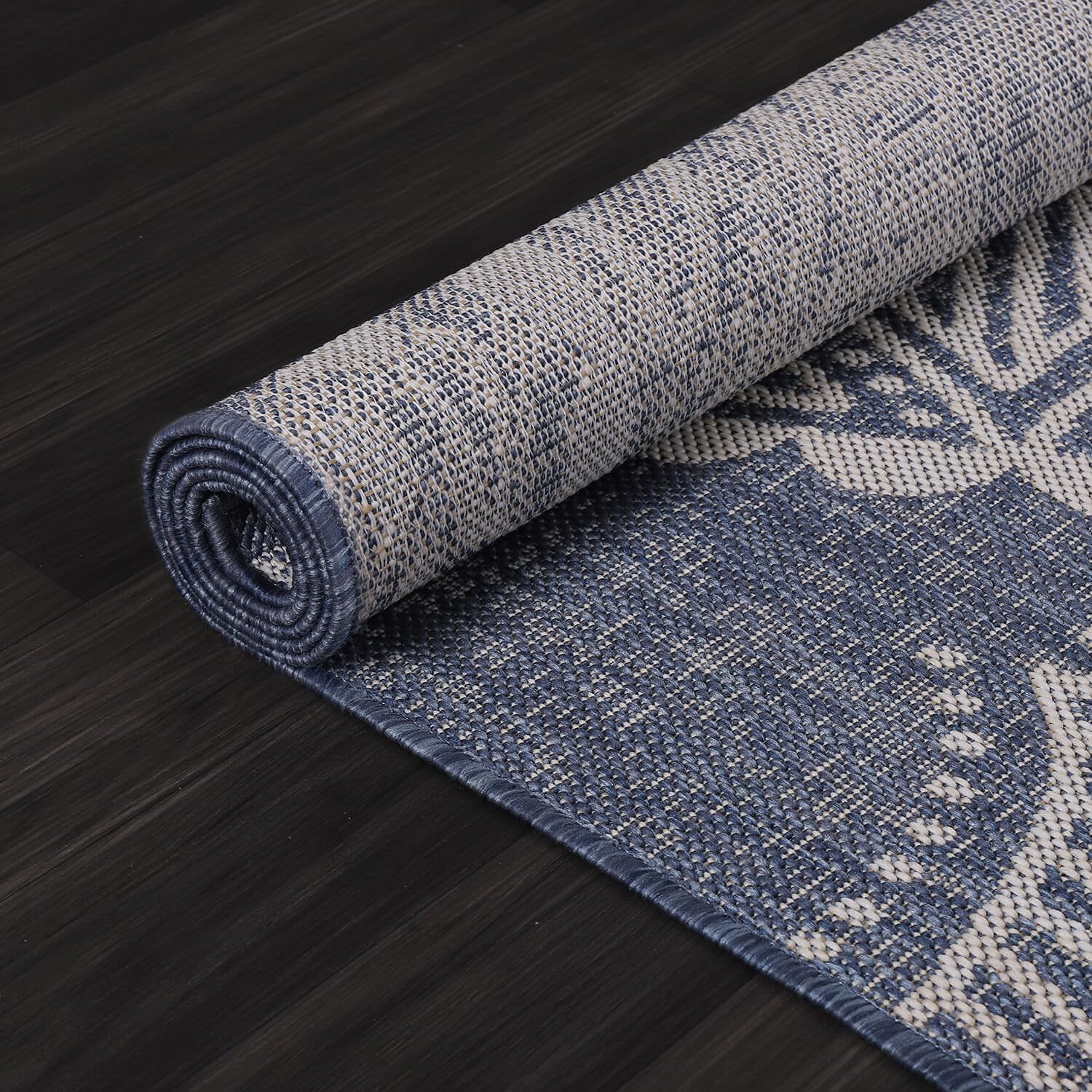 Medallion Outdoor Rug 5x7 Washable Outside Carpet for Indoor Patio Porch Waterproof Easy Cleaning
