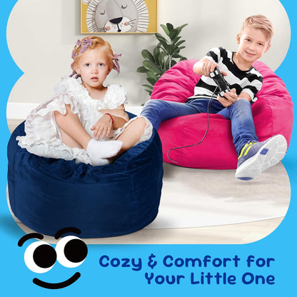 Hobestluk Bean Bag Chairs 2.5FT Bean Bag Chair with Memory Foam Filled & Machine Washable