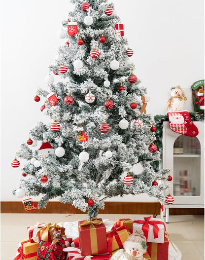 100Pcs Christmas Balls Ornaments Set, Shatterproof Christmas Decorations with Hand-held Gift