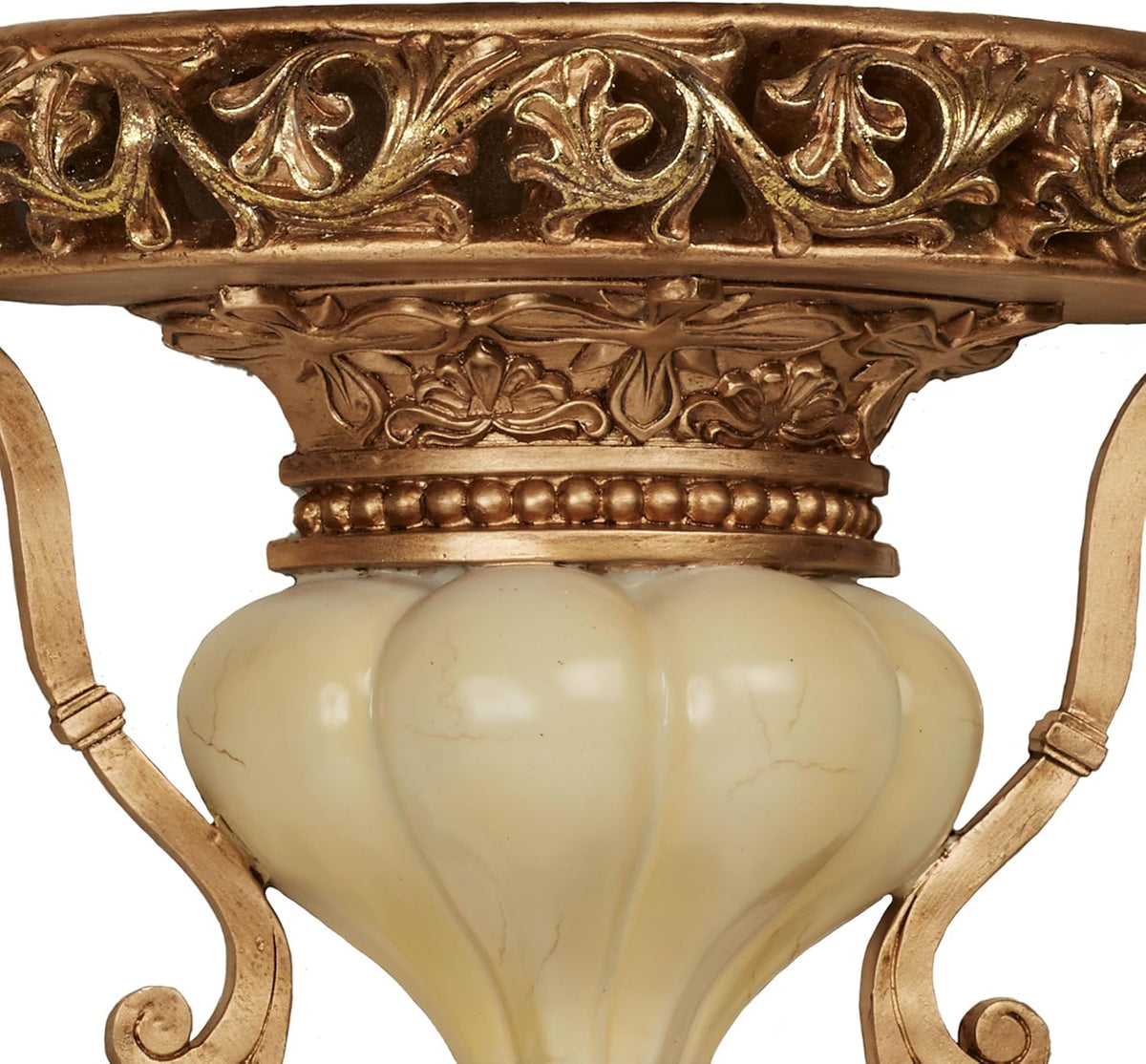 Touch of Class Chalmette Wall Shelf - Gold/Ivory - Victorian Style - Decorative Wall Shelves for