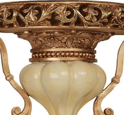 Touch of Class Chalmette Wall Shelf - Gold/Ivory - Victorian Style - Decorative Wall Shelves for