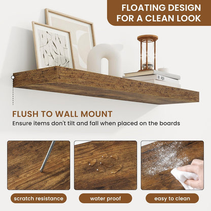 fuqing Floating Shelves for Wall, Bathroom Shelf Wall Mounted for Storage, Shelves with Invisible