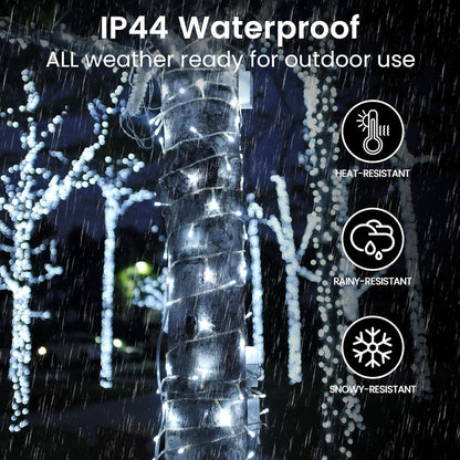 4 Pack String Lights Battery Operated with Timer, 66FT 200 LED Waterproof Battery Twinkle Lights, 8