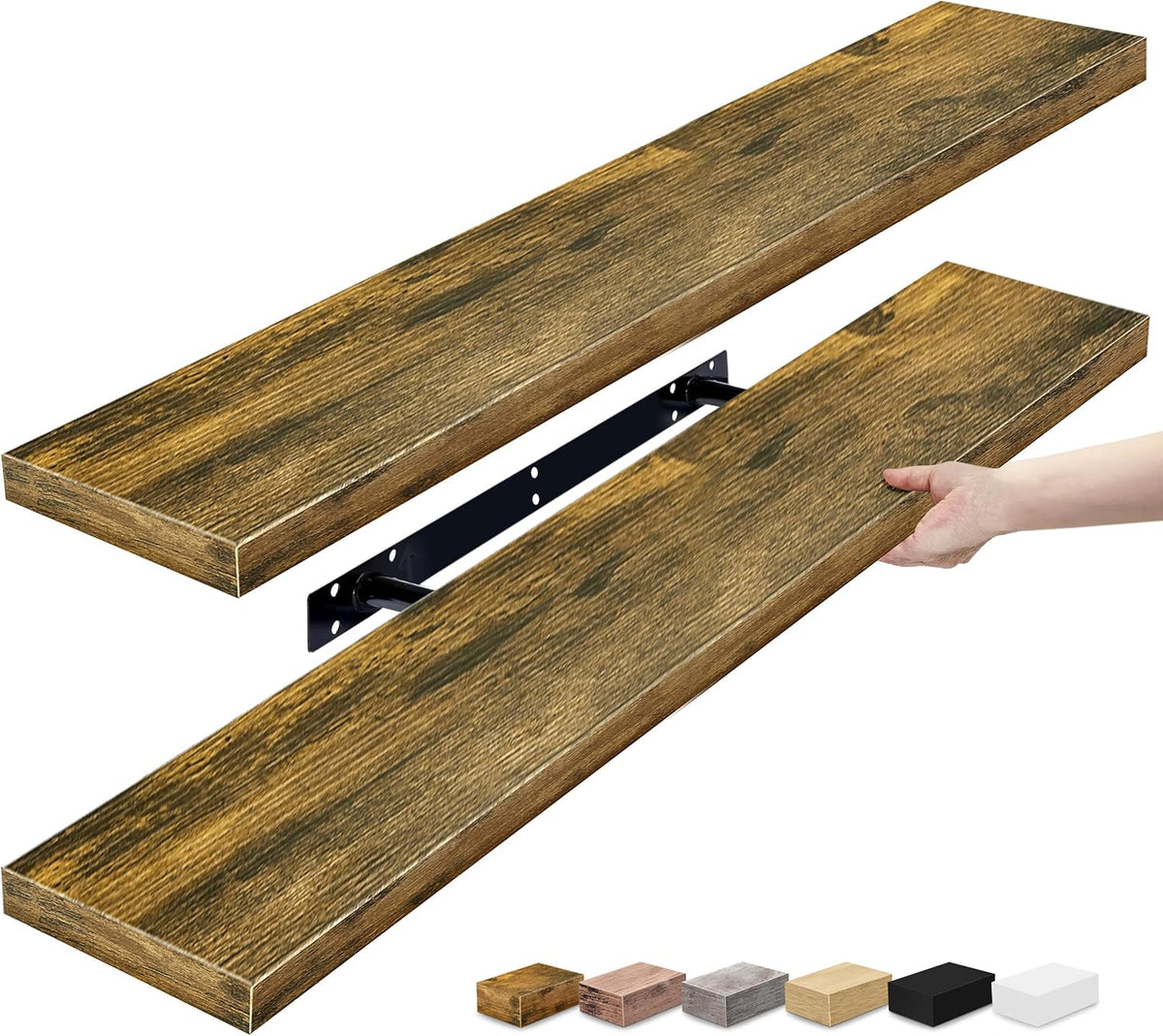 Sorbus Floating Shelves for Wall - 35 Inch Long Bathroom Shelves, Wall Decor for Bedroom, Kitchen