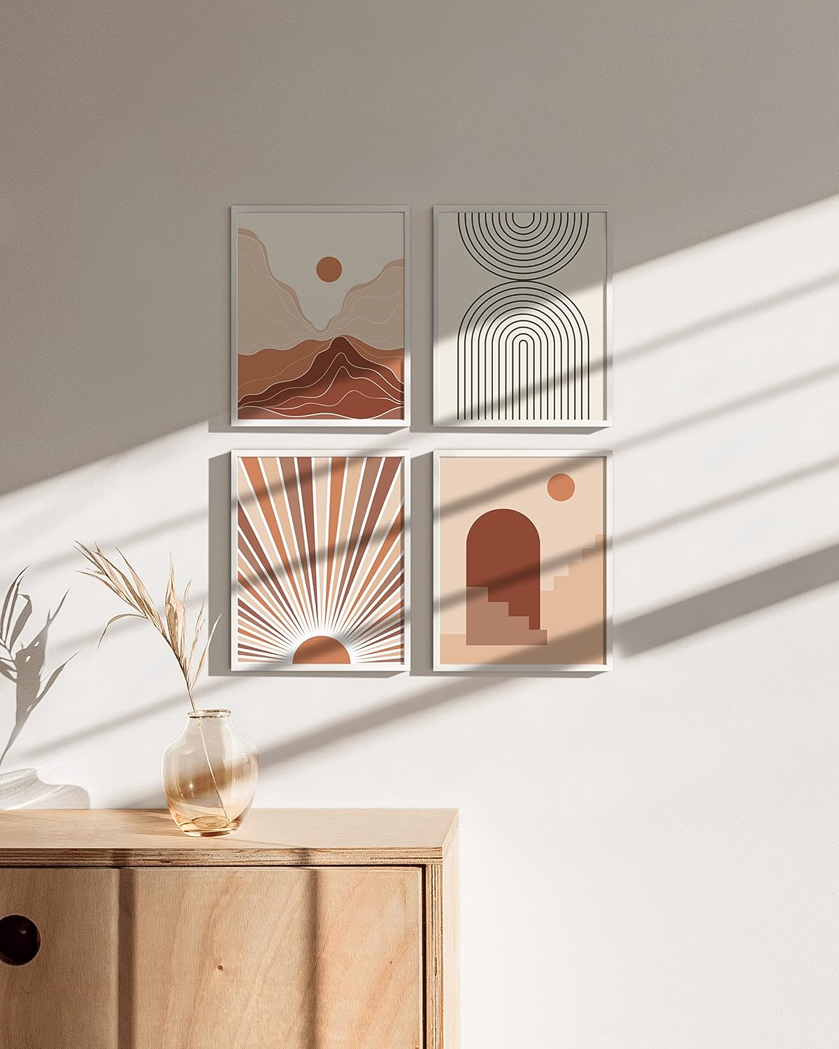 HAUS AND HUES Picture Frame Set of 4, White Picture Frames White Frames Picture Frames for Wall
