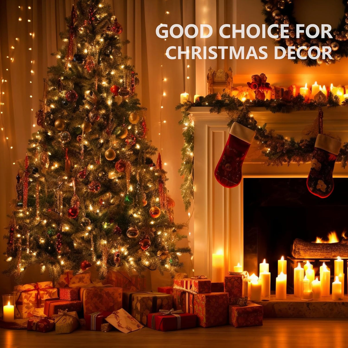 Dazzle Bright Outdoor Christmas String Lights, 1000 LED 328 FT Plug in Fairy Light with Remote