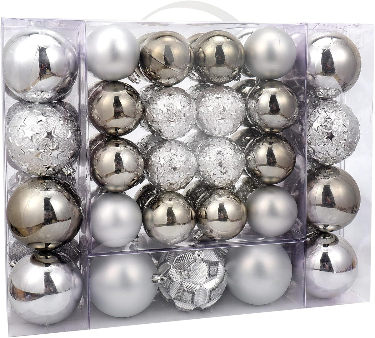 87ct Christmas Ball Ornaments Set Shatterproof Seasonal Hanging Decorations with Reusable Hand-held