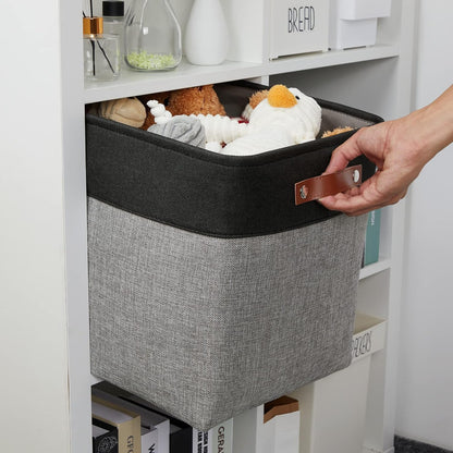 DULLEMELO Storage Bins for Organizing,Closet Storage Baskets for Gift Empty,Large Linen Canvas