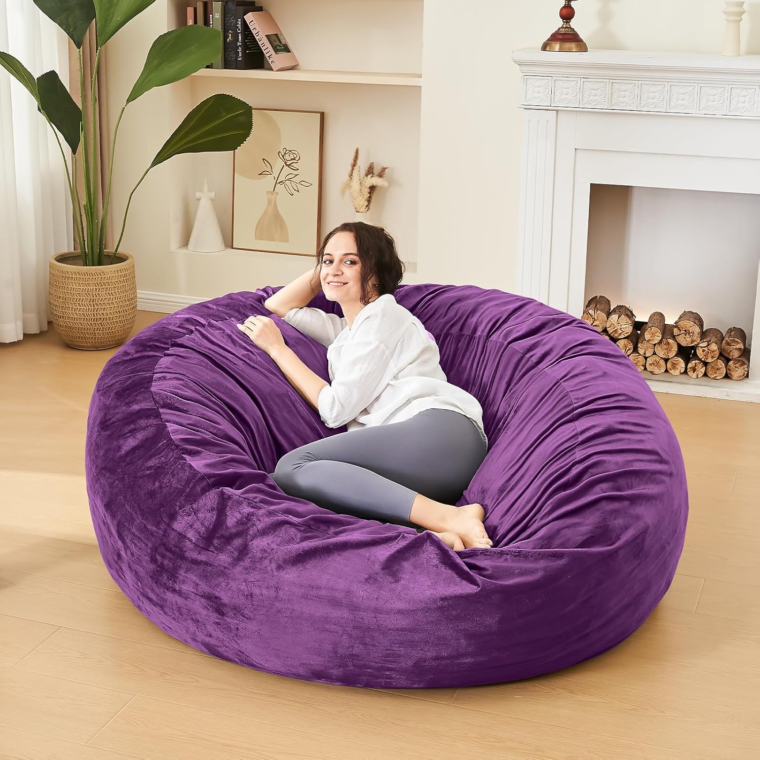 Bean Bag Chairs for Adults - Memory Foam Furniture BeanBag Chair - Kids/Teens Sofa with Soft Micro