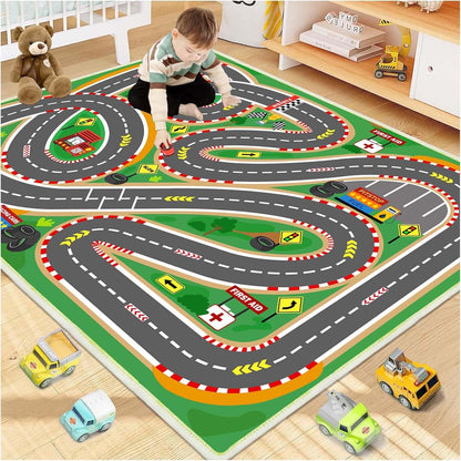 Kids Rug Play mat Playroom Rugs Car Rugs for Kids Toy Cars Race Track for Classroom Rug