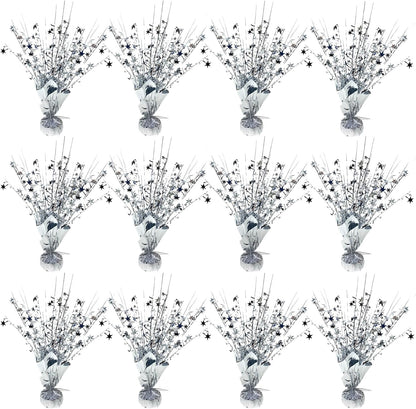 12 Pack Metallic Foil Spray Centerpiece Star Table Decoration Burst Table Centerpieces for Birthday