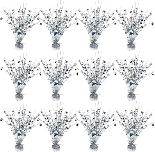 12 Pack Metallic Foil Spray Centerpiece Star Table Decoration Burst Table Centerpieces for Birthday