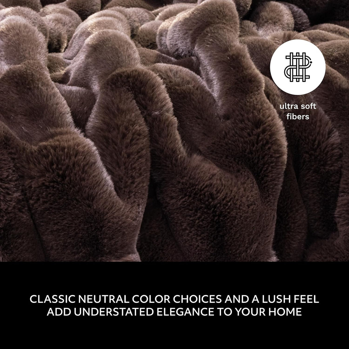 Mon Chateau Premium Reversible Luxury Faux Fur Throw for Couch, Sofa, or Bed - Plush Cozy Soft