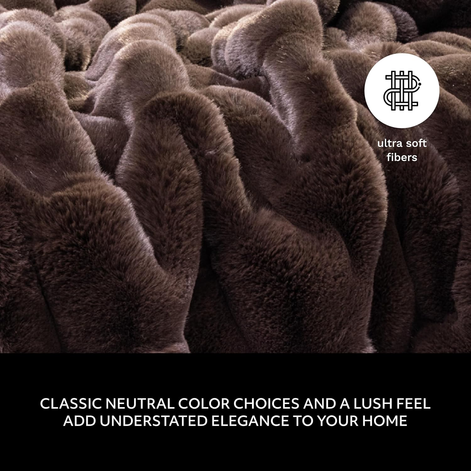 Mon Chateau Premium Reversible Luxury Faux Fur Throw for Couch, Sofa, or Bed - Plush Cozy Soft