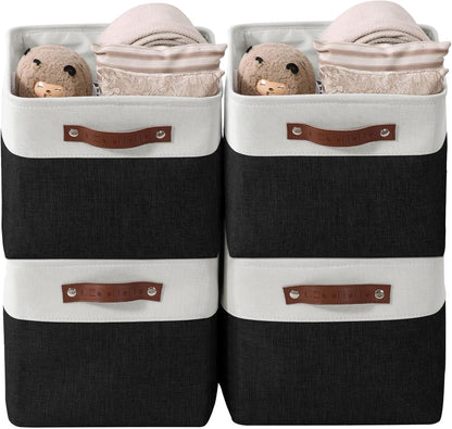 DECOMOMO Storage Bins Fabric Storage Baskets for Shelves, Linen Closet Organization Toys Nursery