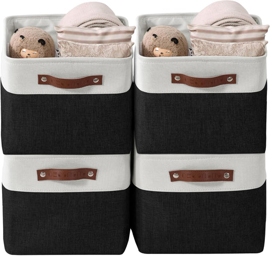DECOMOMO Storage Bins Fabric Storage Baskets for Shelves, Linen Closet Organization Toys Nursery