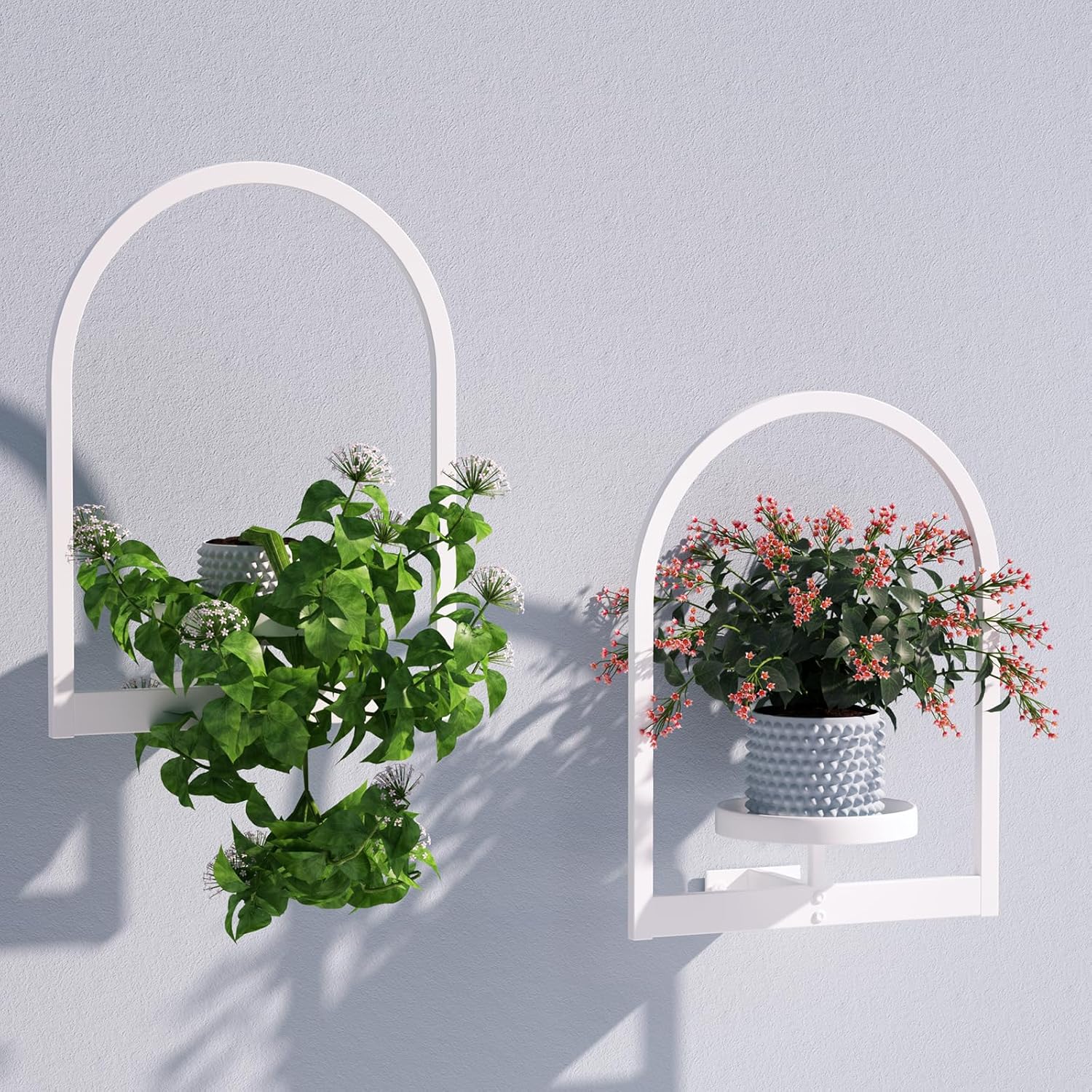 Wall Plant Holder, Wall Planter for Indoor Plants, Window Plant Shelves for Multiple Plants Indoor
