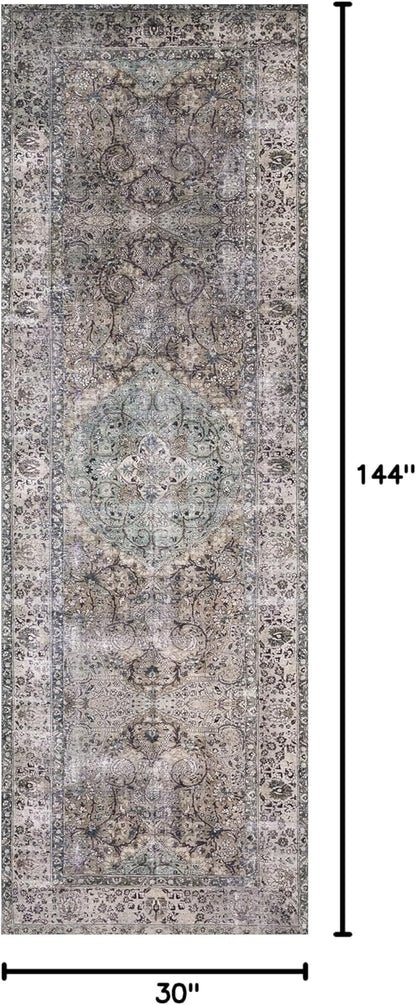 Loloi Layla Collection LAY-06 Taupe/Stone 2'-6" x 12'-0" .13" Thick Runner Rug, Soft, Durable