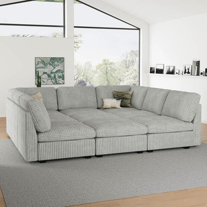Belffin Modular Sectional Sofa with Sleeper Sofa, Oversized Cloud Couch with Extra Deep Seat