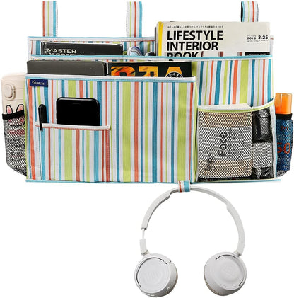 Surblue Bedside Caddy Hanging Bed Organizer Storage Bag Pocket for Bunk and Hospital Beds, College