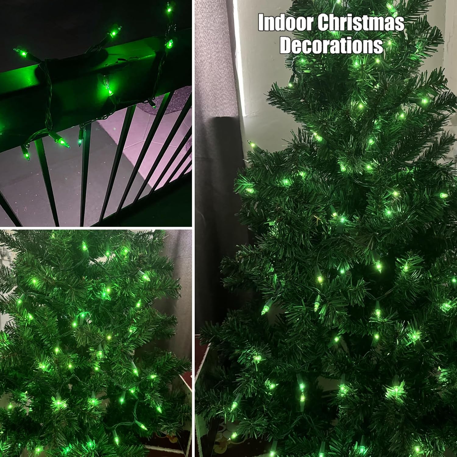 HISHINY Green String Lights 100 Count Mini St Patricks Decorations Lights with Green Wire for