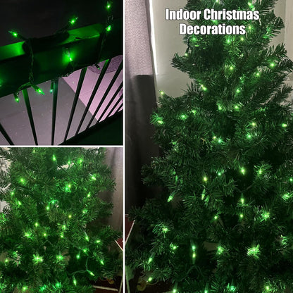 HISHINY Green String Lights 100 Count Mini St Patricks Decorations Lights with Green Wire for