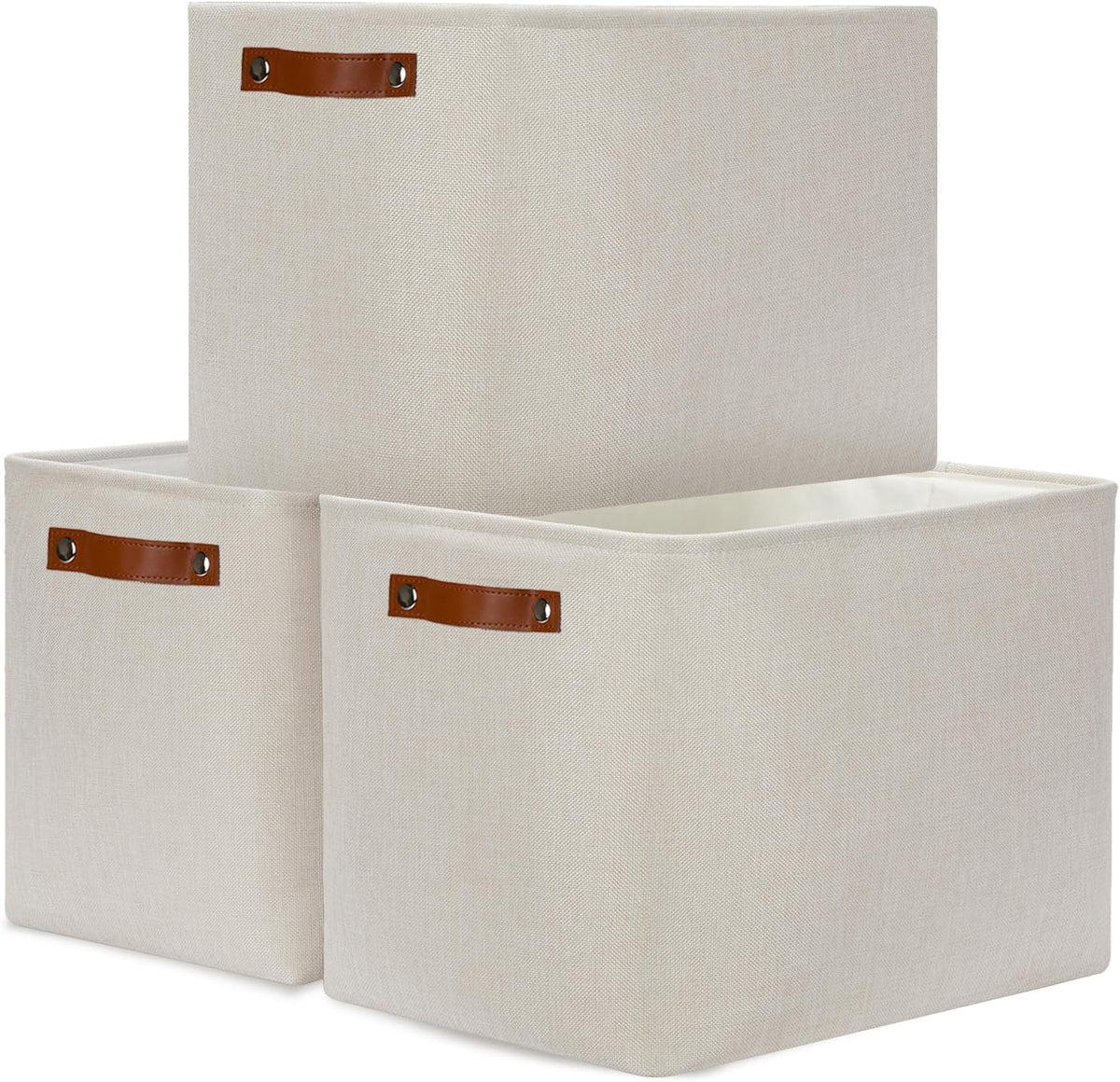 DULLEMELO Large Storage Baskets, Fabric Storage Bins for Organizing Clothes, Large Storage Bins