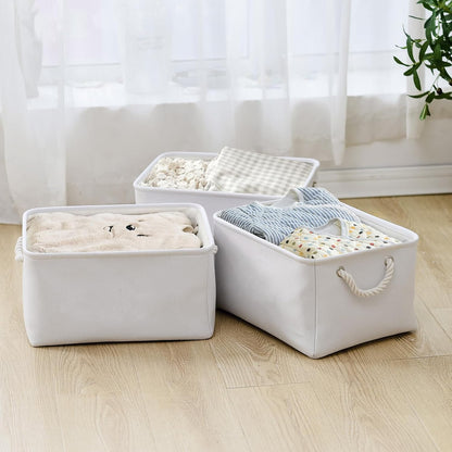 TheWarmHome Storage Basket for Gifts Empty - Large 3 Pack 15.7x11.8x8.2 inch Storage Basket for