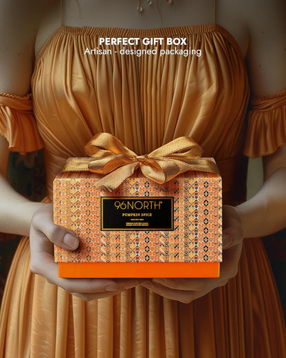 96NORTH Luxury Pumpkin Soy Candle | Large 3 Wick Jar Candle | Halloween & Fall Decor | Up to 40