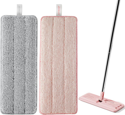 JOYMOOP Mop Replacement Pads, Reusable Microfiber Mop Pads for 13-inch Flat Mop and Mop Bucket Set