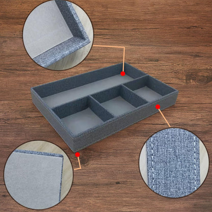 Desktop Storage Organizer, Bedside Table or Storage rack Leather Tray, Valet Tray, Dresser