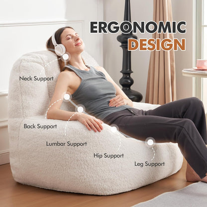Homguava Bean Bag Chairs for Adults,Giant Beanbag Couch Adult Bean Bag Chair with Filler