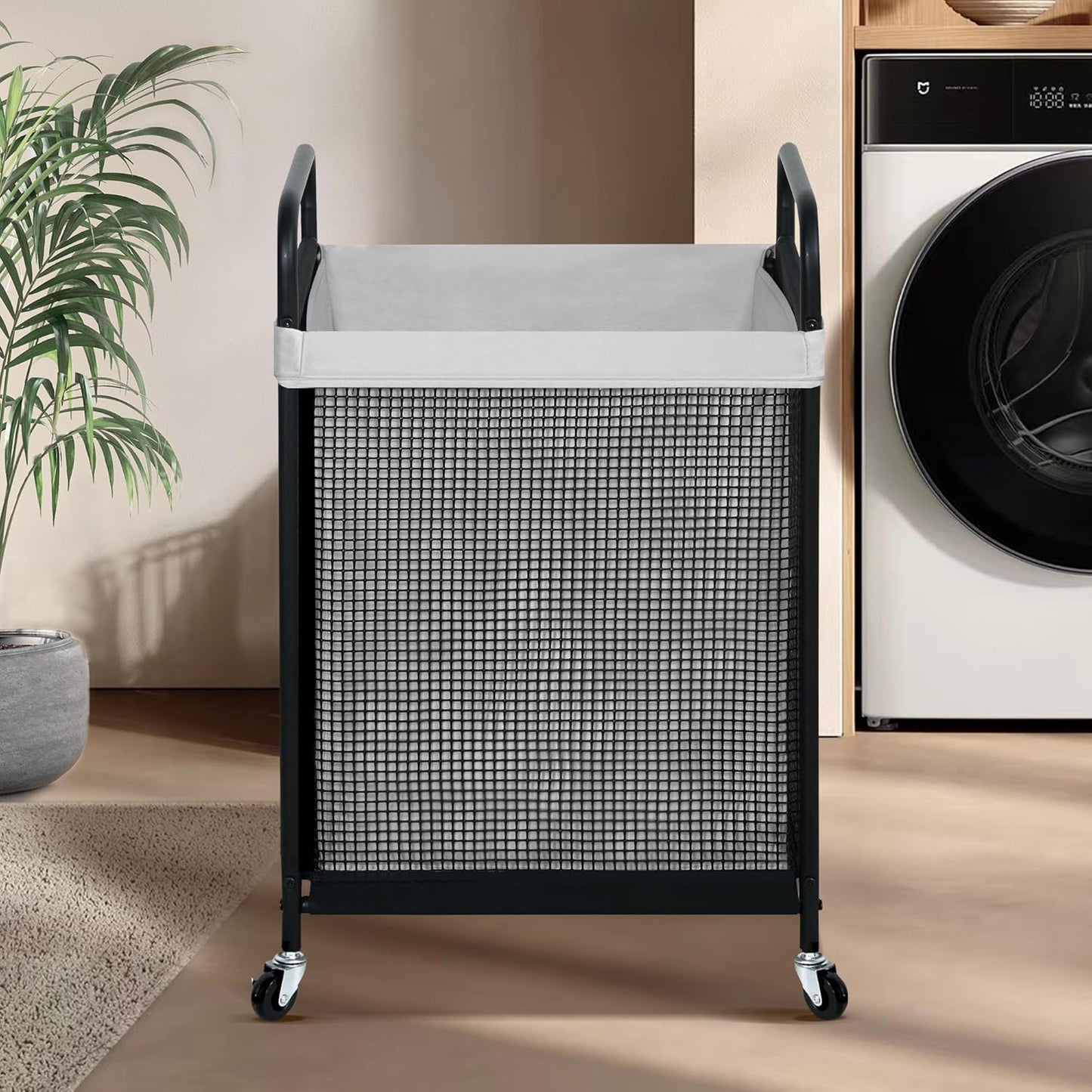 STO STO Laundry Hamper, 90L Rolling Laundry Sorter Cart with Removable and Washable Liner Bag