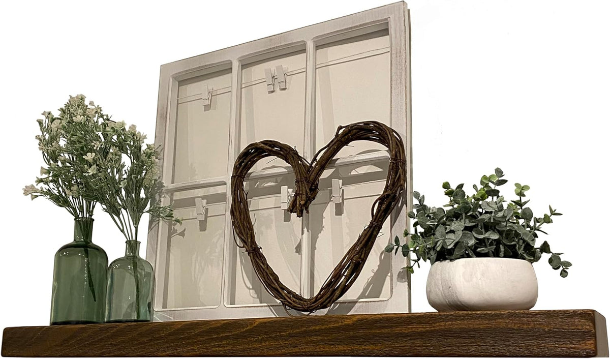 joelsantiques 48 Inch Wooden Floating Shelves for Wall - 48x8x2 in - Made of Natural Wood - Heavy