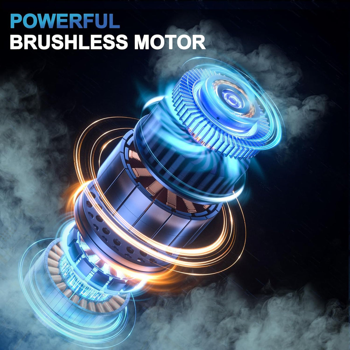 Cordless Vacuum Cleaner, Powerful Battery Vacuum Cleaner Cordless with LED Touch Screen & 2 Speeds