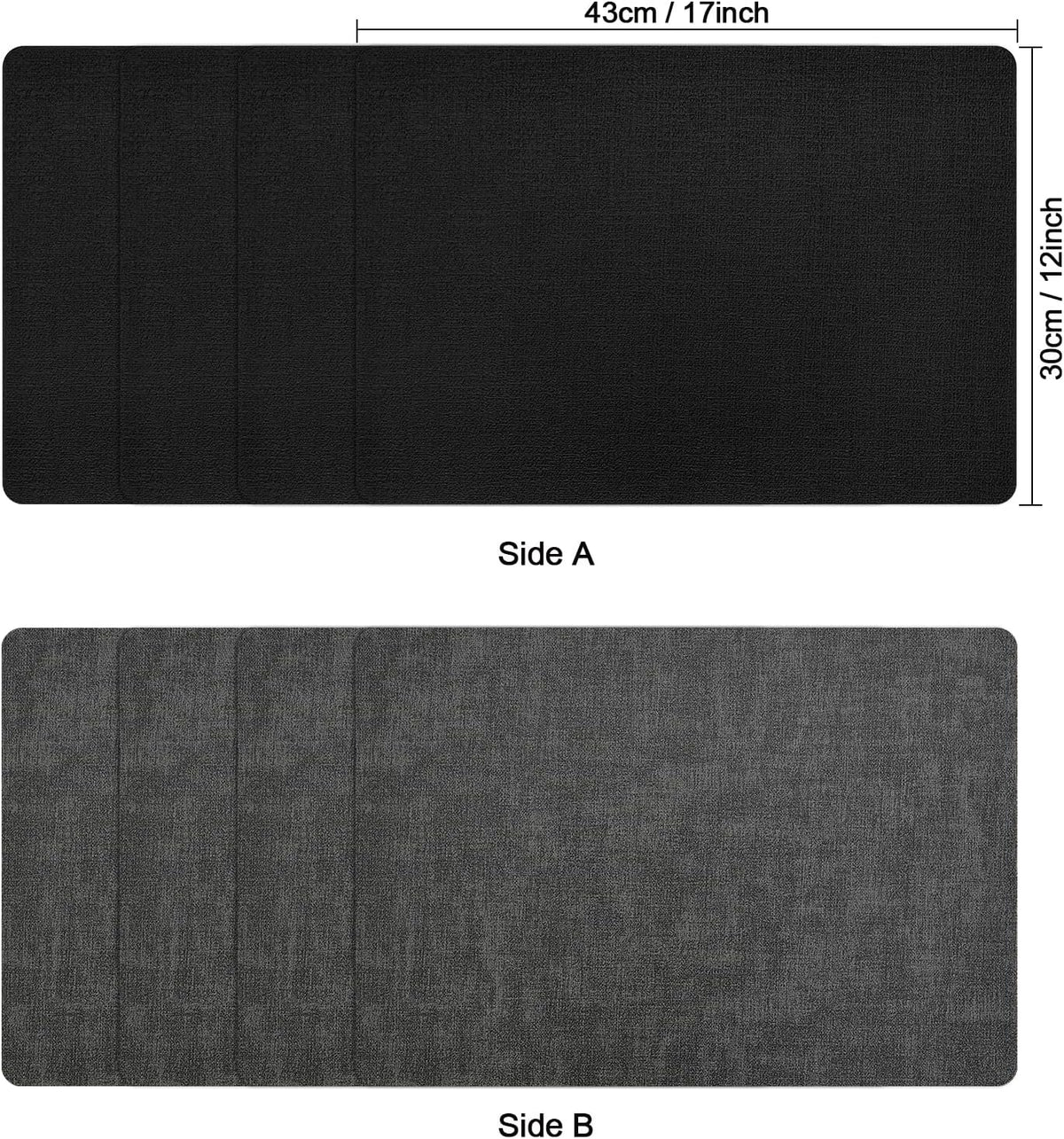 Myir JUN Placemats Dual Sided, Faux Leather Place Mats Set of 6 Indoor Placemats for Dining Table