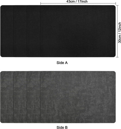 Myir JUN Placemats Dual Sided, Faux Leather Place Mats Set of 6 Indoor Placemats for Dining Table