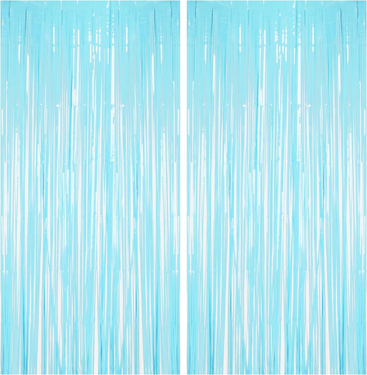 BRAVESHINE Foil Fringe Curtains Party Backdrop - Tinsel Curtain Backdrop Streamers Party Supplies
