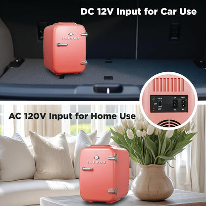 IBMF4BLS Fridge for Bedroom, Skincare, Portable Cooler & Warmer for Makeup, for Office & Home