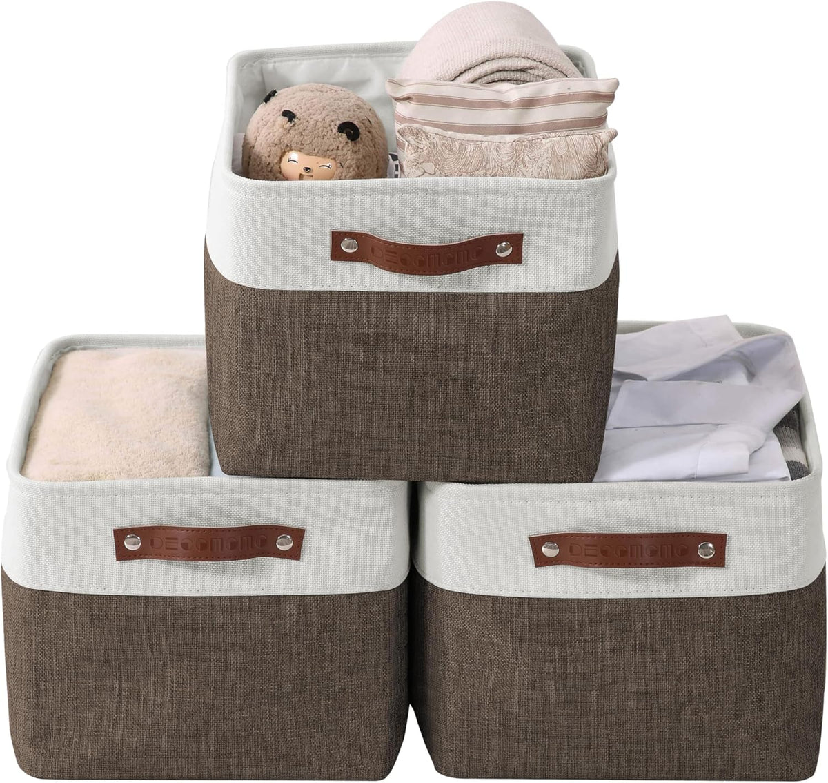 DECOMOMO Storage Baskets for Shelves - Fabric Closet Organizers and Storage Bins, Perfect Baskets