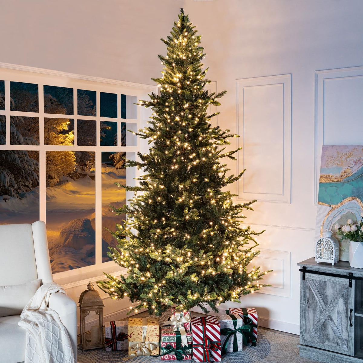 Lujan Prelit Artificial Christmas Tree Green/9ft