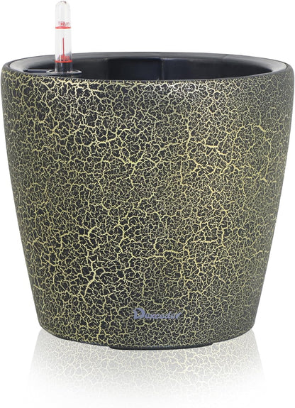 Dexceder 11x10 Inches Self Watering Planter Indoor Outdoor, Inner Pot Design, Thickened Table