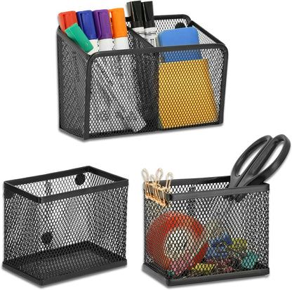 Neudeco Locker Shelf Organizer, Magnetic Pencil Holder, Metal Storage Basket for Whiteboard
