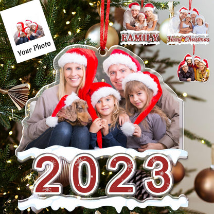 Personalized Photo Ornament Acrylic Custom Christmas Ornaments with Picture Customized Family
