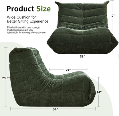 Bean Bag Chairs for Adults Giant Bean Bag Chair Memory Foam BeanBag Chair Big Bean Bag Sofa with