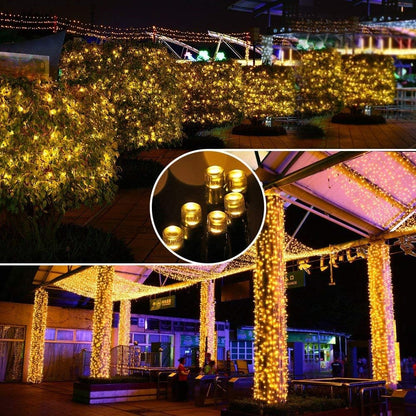 Joomer Solar Christmas Lights Outdoor, 4 Pack Total 156FT 400LED 8 Lighting Modes Solar String